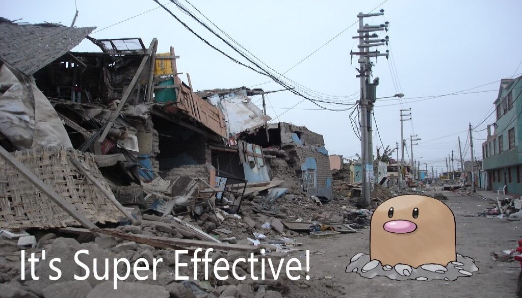 Earthquake removed from Pokemon
