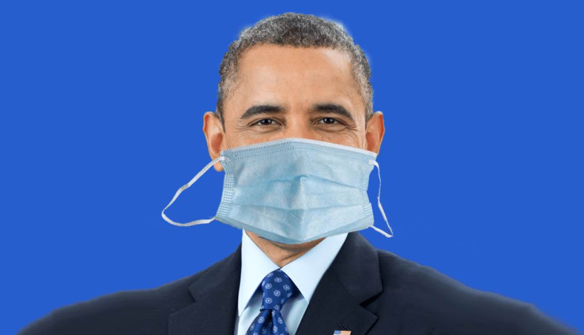 Barack Obama Wearing a Mask