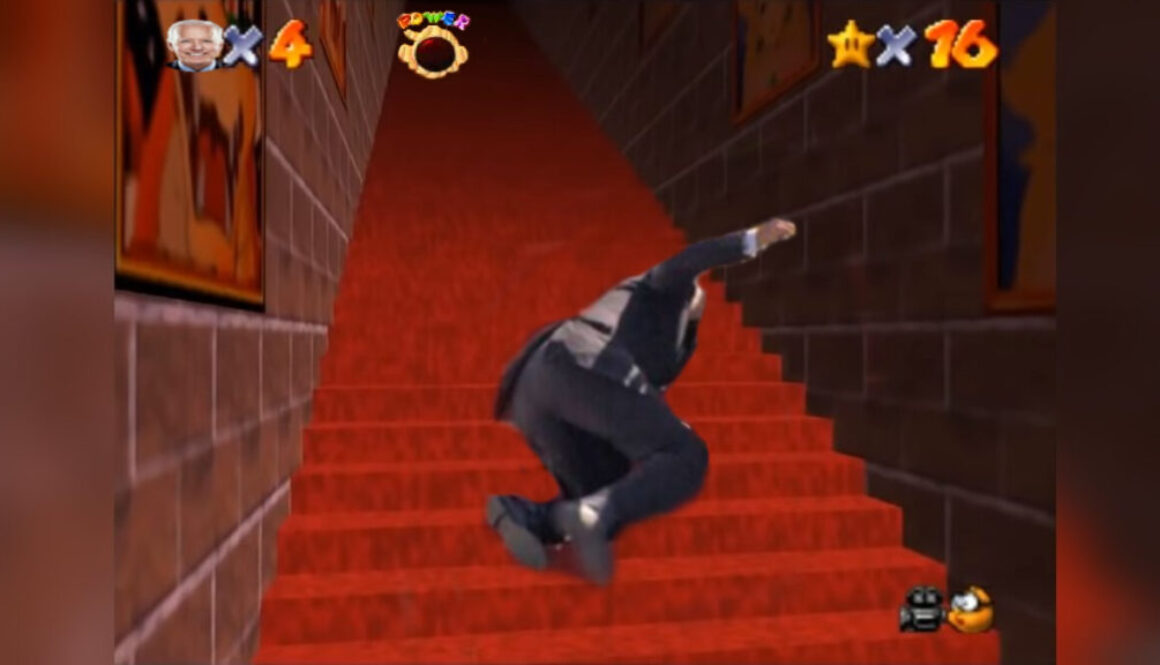 Joe Biden Falling Down Stairs