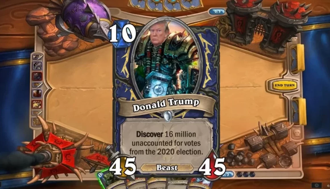 Donald Trump NFT Trading Cards Hearthstone